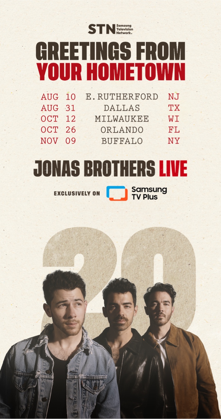 Jonas Brothers Live Exclusively on Samsung TV Plus
